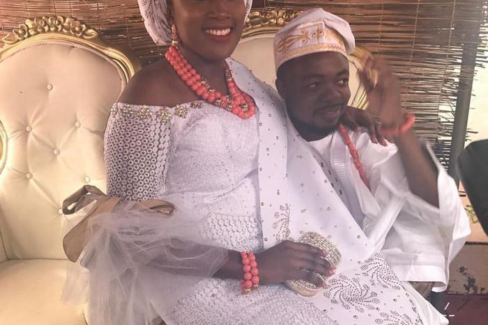 Fliptyce and wife, Halimah rocking a traditional outfit.