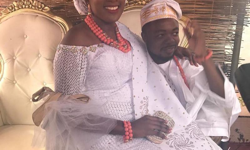 Fliptyce and wife, Halimah rocking a traditional outfit.