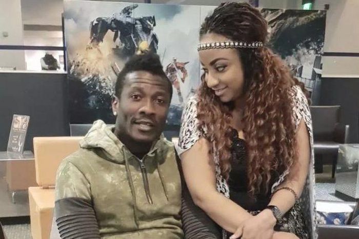 Asamoah Gyan with his wife Gifty Gyan