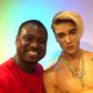 Abeiku Santana shares photo with Justin Bieber's wax figure