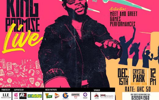 R2Bees, Mr Eazi, Kwesi Arthur, La Meme Gang for King Promise's "Promiseland" concert on Dec. 15