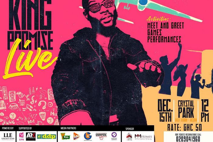 R2Bees, Mr Eazi, Kwesi Arthur, La Meme Gang for King Promise's "Promiseland" concert on Dec. 15