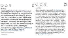 Vicky Zugah and Diamond Appiah beef on Instagram