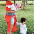 Nadia Buari steps out with her two adorable daughters who has just started walking