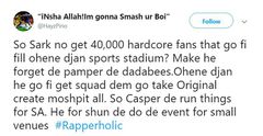 Rapperholic 2018 Tweet