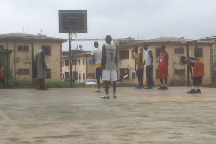 Somewhere in Ipaja, some basketball lovers would rather kick ball in the rain than vote.