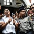Reuters has invited people to post online photos of the "thumbs up" symbol used by journalists Wa Lone (shown) and Kyaw Soe Oo