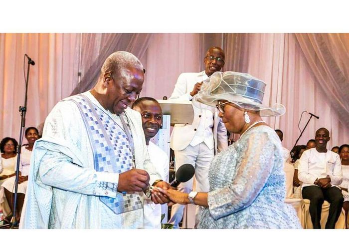 Ex-President John Mahama and Lordina Mahama renew their vows.