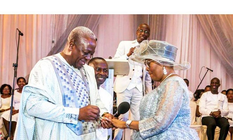 Ex-President John Mahama and Lordina Mahama renew their vows.