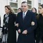 Paraguay's Juan Angel Napout (C) was sentenced to nine years in prison for his role in the sweeping FIFA corruption scandal