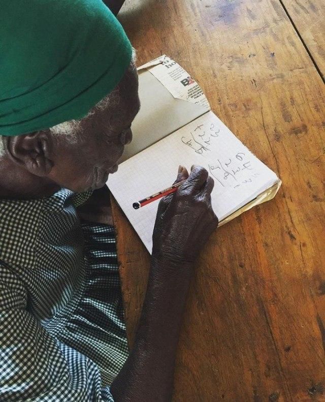 95-year-old woman enrolls in school to learn reading and writing