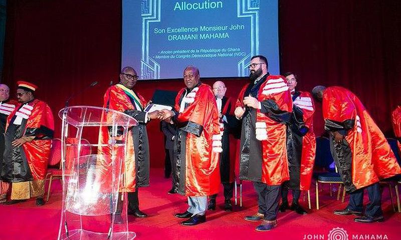 Lyon Business School confers doctorate degree on Mahama