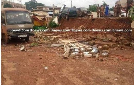Part of Kumasi Central prison destroyed by heavy downpour