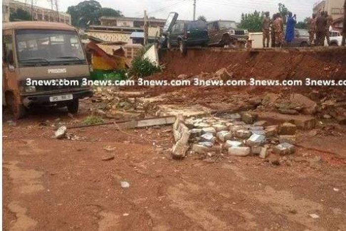 Part of Kumasi Central prison destroyed by heavy downpour