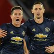 Ander Herrera (left) equalised as Manchester United came from 2-0 down to draw 2-2 at Southampton