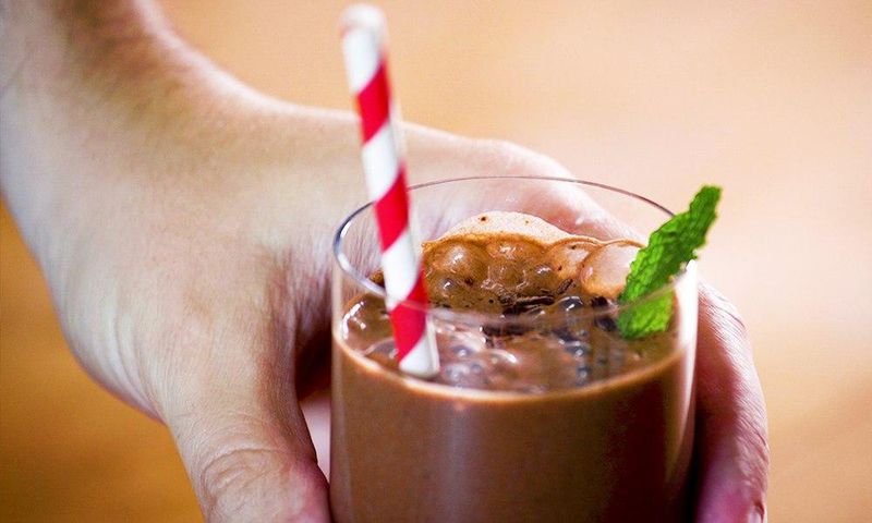 double chocolate mint shake
