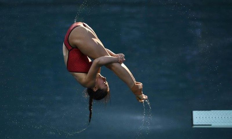 He Zi won a silver medal at the 2016 Rio Olympics, where fellow diver Qin Kai proposed to her