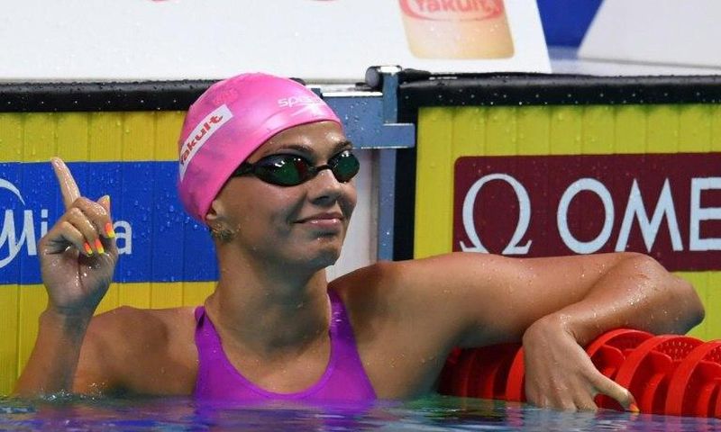 Russia's Yuliya Efimova clocked 1min 04.36sec in the semi-finals at the world aquatics championships
