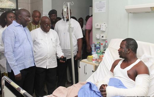 Nana Addo donates his November salary to Korle-Bu accident centre