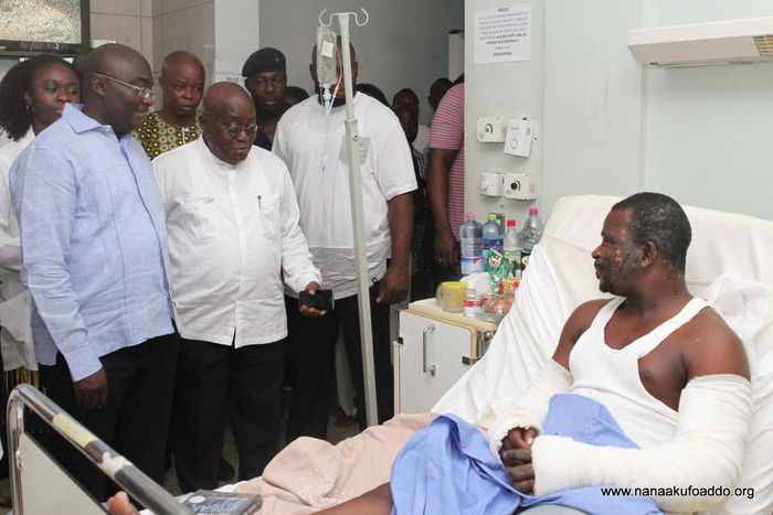 Nana Addo donates his November salary to Korle-Bu accident centre