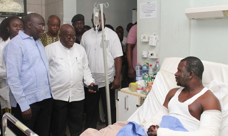Nana Addo donates his November salary to Korle-Bu accident centre