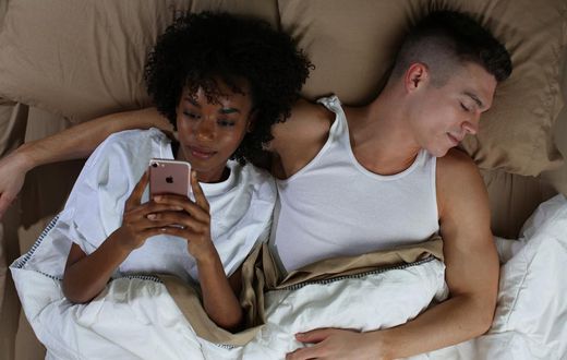 Imagine your partner reaching out to the other person for more trysts behind your back [Credit: Bustle]