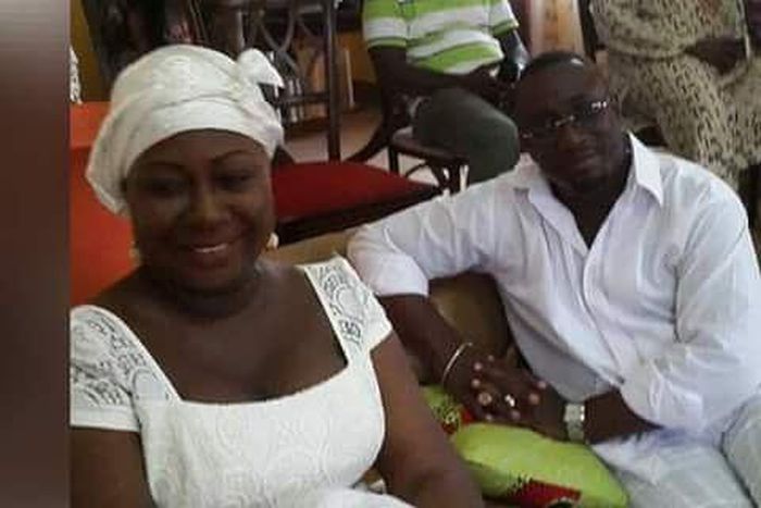Gifty Anti and husband outdoor 'royal baby'