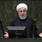 Iran's President Hassan Rouhani speaks at parliament in the capital Tehran on December 25, 2018 as he presents his government's 2019-2020 budget