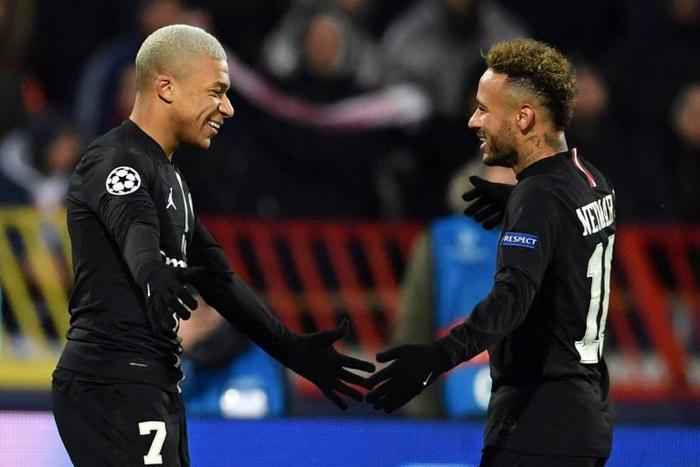 Paris Saint-Germain stars Kylian Mbappe and Neymar