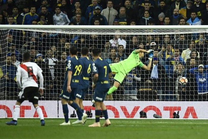 Juan Quintero hammered in the decisive goal as River Plate came back from a goal down to lift the Copa Libertadores trophy