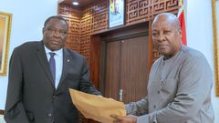 President John Mahama and Justice Gabriel Pwamang