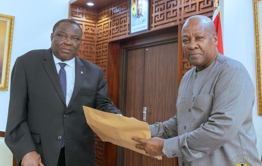 President John Mahama and Justice Gabriel Pwamang
