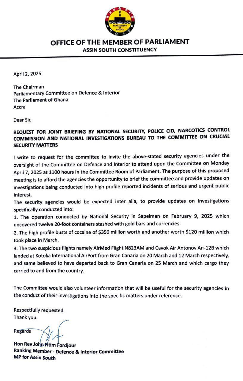 Ntim Fordjour demands joint briefing by NIB, others on 3 key investigations