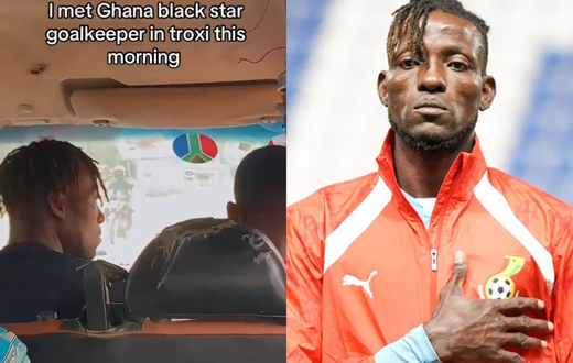 Black Stars goalie Benjamin Asare filmed riding Trotro, fans express mixed feelings