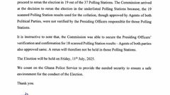 EC to rerun parliamentary elections in 19 disputed polling stations in Ablekuma North