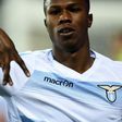 Lazio's Balde Diao Keita celebrates after scoring against Empoli at the Castellani Stadium in Empoli on Febuary 18, 2017