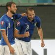 Italy's Giorgio Chiellini (R) and Claudio Marchisio, pictured in 2014, are left out of the squad set to face Albania in a 2018 World Cup qualifier