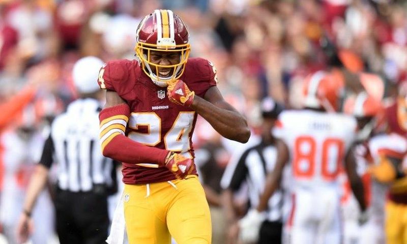 Cornerback Josh Norman of the Washington Redskins drew the ire of officials by pretending to fire a bow and arrow after a fourth-quarter interception against the Cleveland Browns