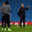 Monaco's coach Leonardo Jardim takes a training session at the Etihad Stadium in Manchester, north west England, on February 20, 2017, on the eve of their UEFA Champions League Round of 16 first-leg football match against Manchester City