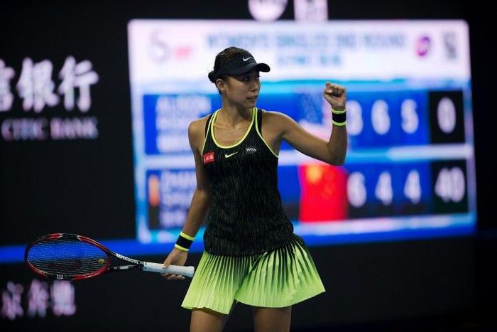 On home turf in the southern Chinese city of Zhuhai, Zhang Shuai beat Timea Babos of Hungary 7-6 (7/2), 6-4