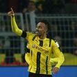 Dortmund's Gabonese forward Pierre-Emerick Aubameyang celebrates after scoring against FC Bayern Munich in Dortmund on November 19, 2016