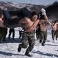 Shirtless Marines hold merciless snow training session in sub-zero temps