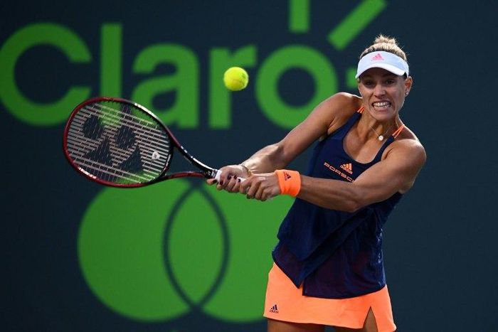 Angelique Kerber saved all eight break points in a gritty 6-4, 6-4 win over defending champion Heather Watson at the WTA tournament in Monterrey, Mexico