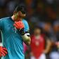 Egypt's goalkeeper Essam El-Hadary reacts after his side's 2-1 defeat to Cameroon in the 2017 Africa Cup of Nations final at the Stade de l'Amitie Sino-Gabonaise in Libreville on February 5, 2017