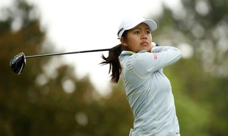 Hsu Wei-Ling of Taiwan watches her drive on the second hole during the first round of the LPGA Volvik Championship, at Travis Pointe Country Club Ann Arbor, Michigan, on May 25, 2017