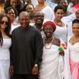 Ghanaian actors pose for photos with President Mahama
