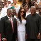 Ghanaian actors pose for photos with President Mahama