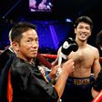 Japan's London Olympic champion Ryota Murata (C) will fight with Cameroon-born Frenchman Hassan N'Dam for the vacant World Boxing Association middleweight crown in May