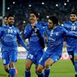 Iran's Esteghlal FC players celebrate after winning their AFC Champions League match against Qatar's Al-Sadd, at the Azadi stadium in Tehran, on February 7, 2017