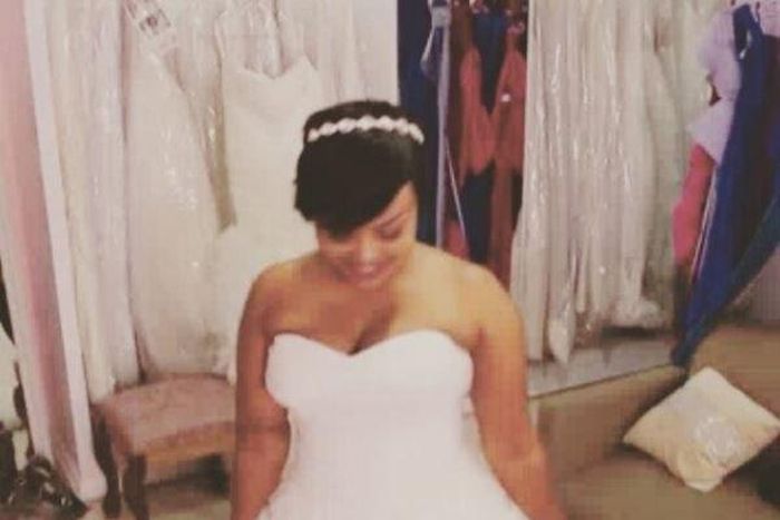 Actress Nana Ama McBrown in her wedding dress